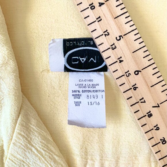 Vintage Butter Yellow Maxi Sun Dress Summer Cottagecore Coastal Grandma Romantic - Picture 4 of 11